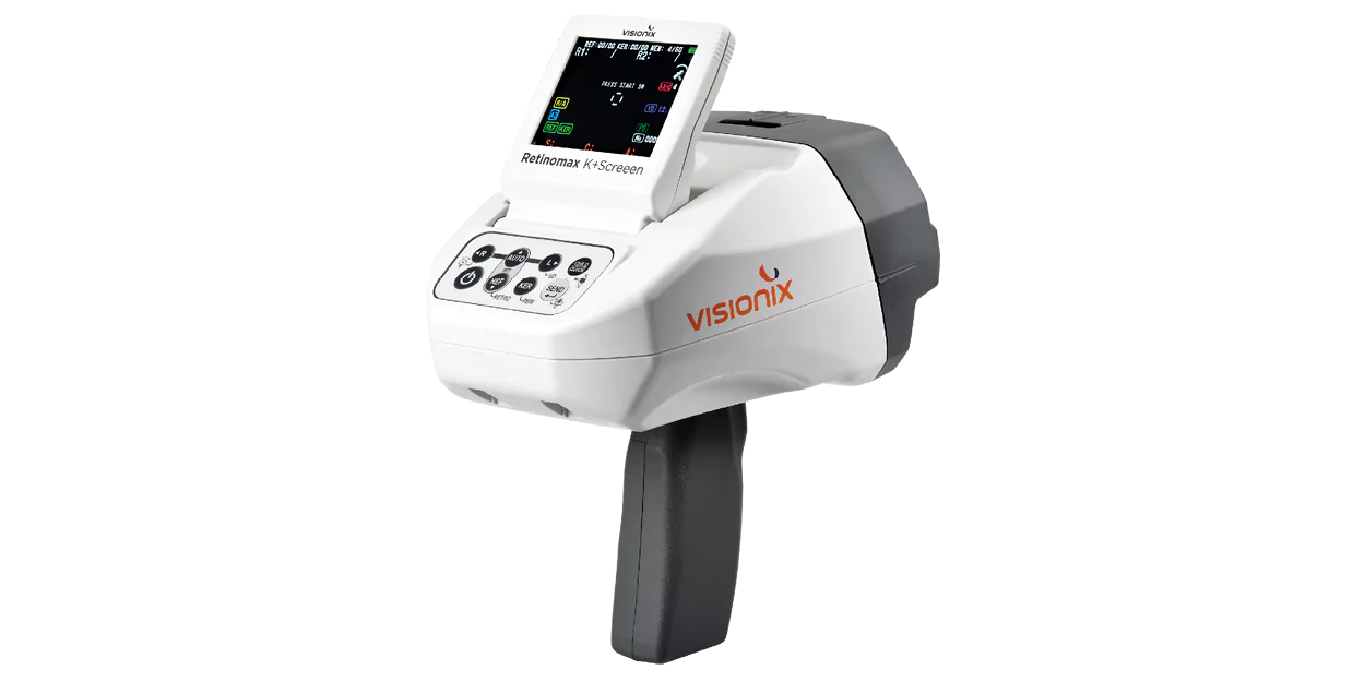 Retinomax K+Screeen side view showing compact design