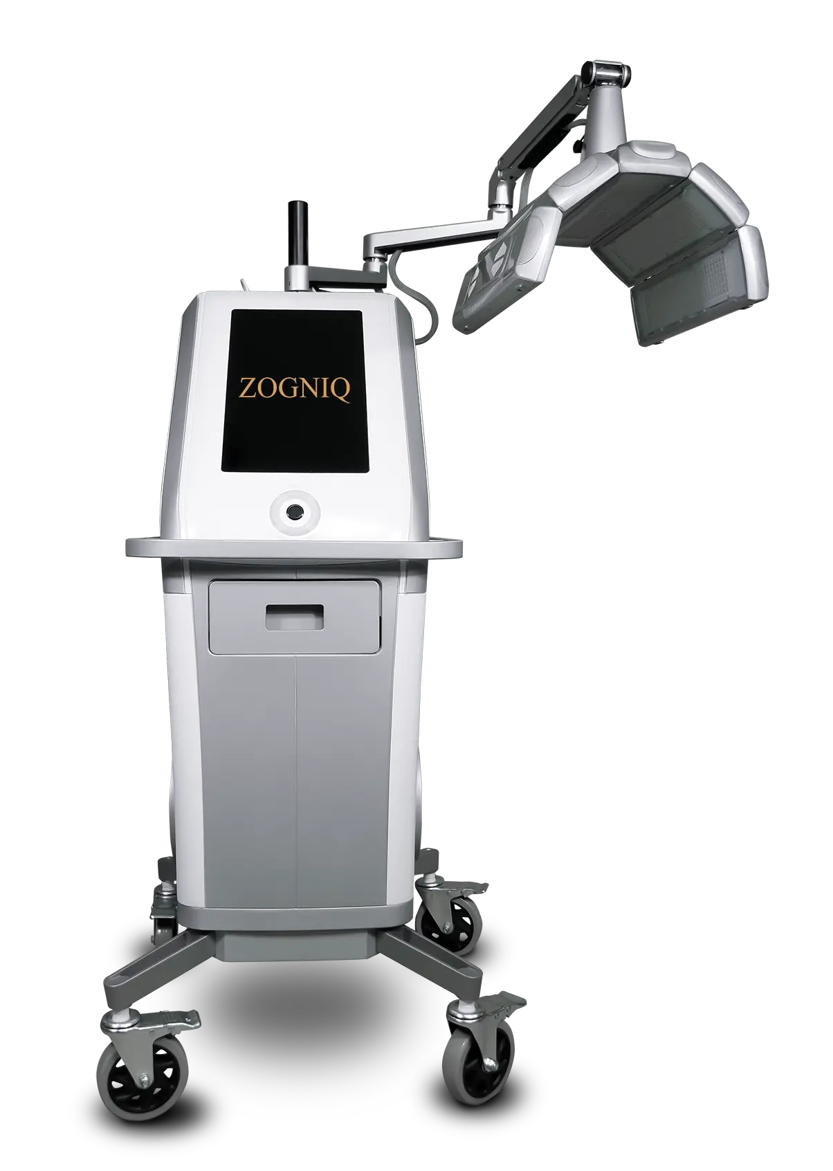 ZogniQ ZPL polarized light platform on mobile cart with articulating light head and touchscreen console